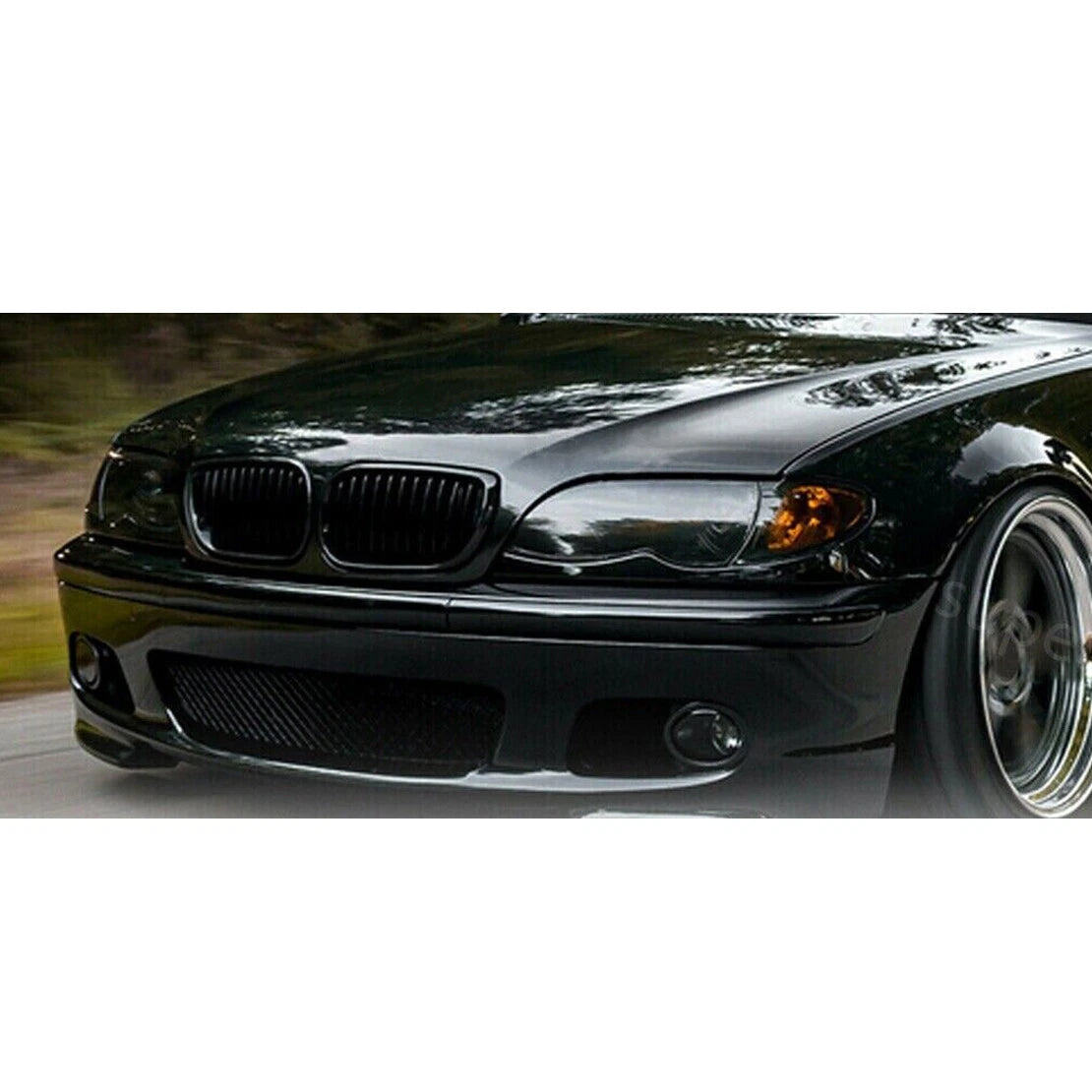 Front Bumper Kidney Grille Cover for BMW E46 Sedan Touring (2002-2005)