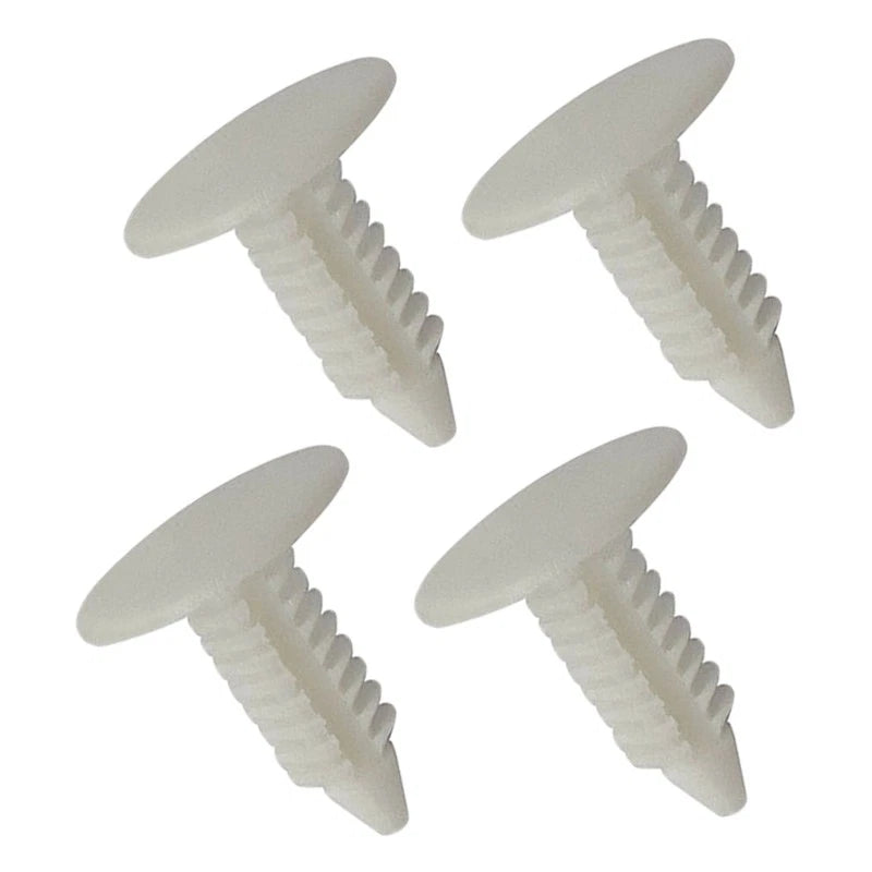White Set of 4 Front Bumper Plugs License Plate Hole Covers