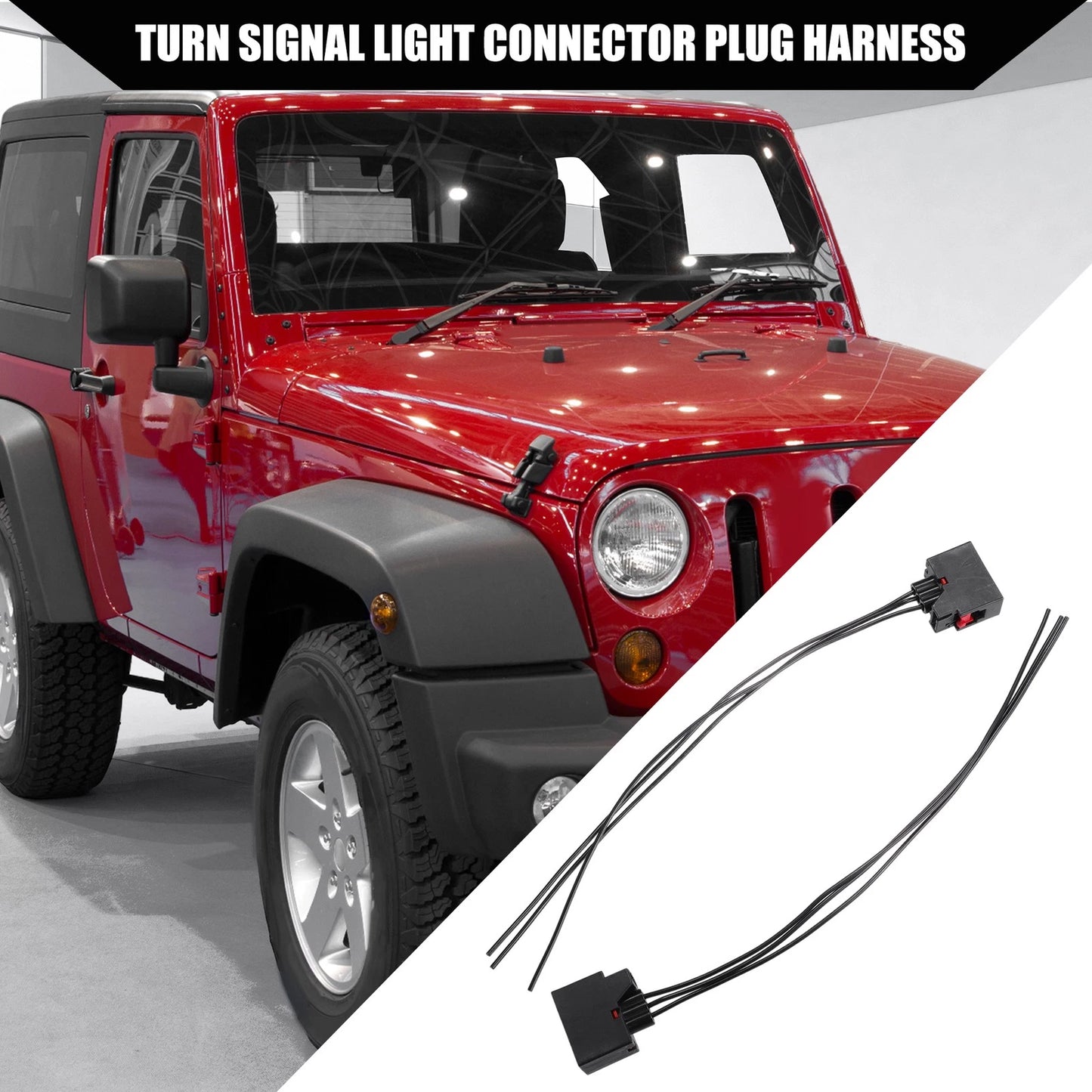 Turn Signal Light Connector Plug Harness for Jeep Wrangler JK (2007-2018)
