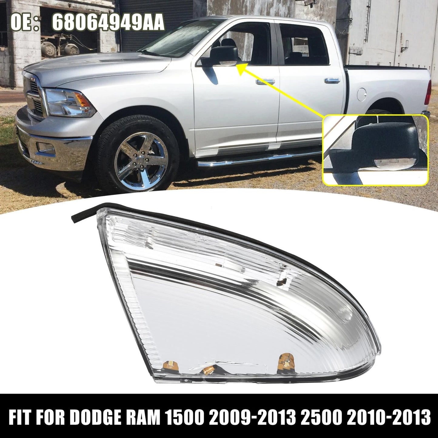 Driver Mirror Turn Signal Lamp for Dodge Ram 1500/2500 (2009-2014)