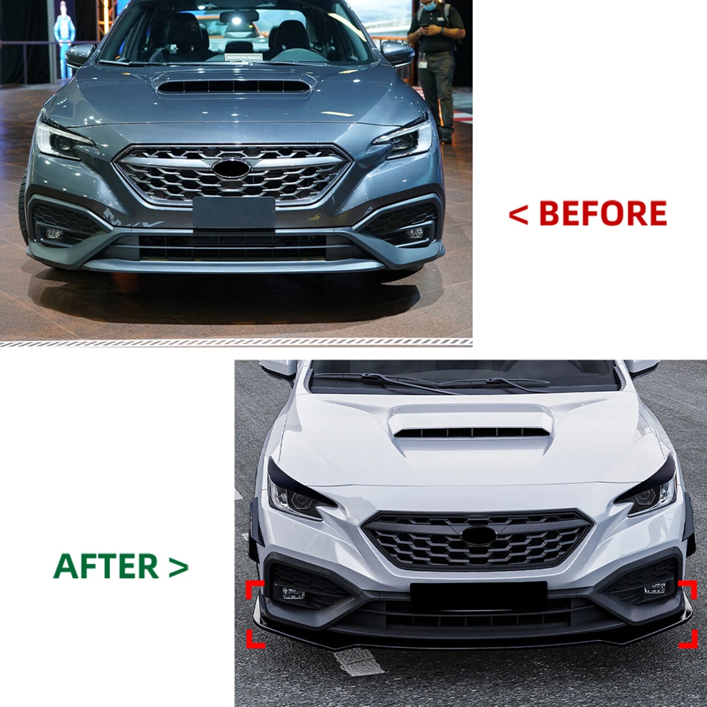 Front Bumper Spoiler Lip for Subaru WRX STI (2022-2025)