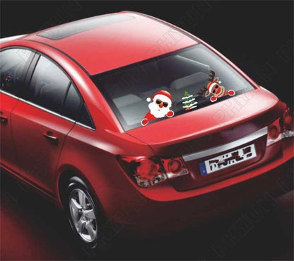 Christmas Decoration Sticker Santa Claus Moose Tree Decor
