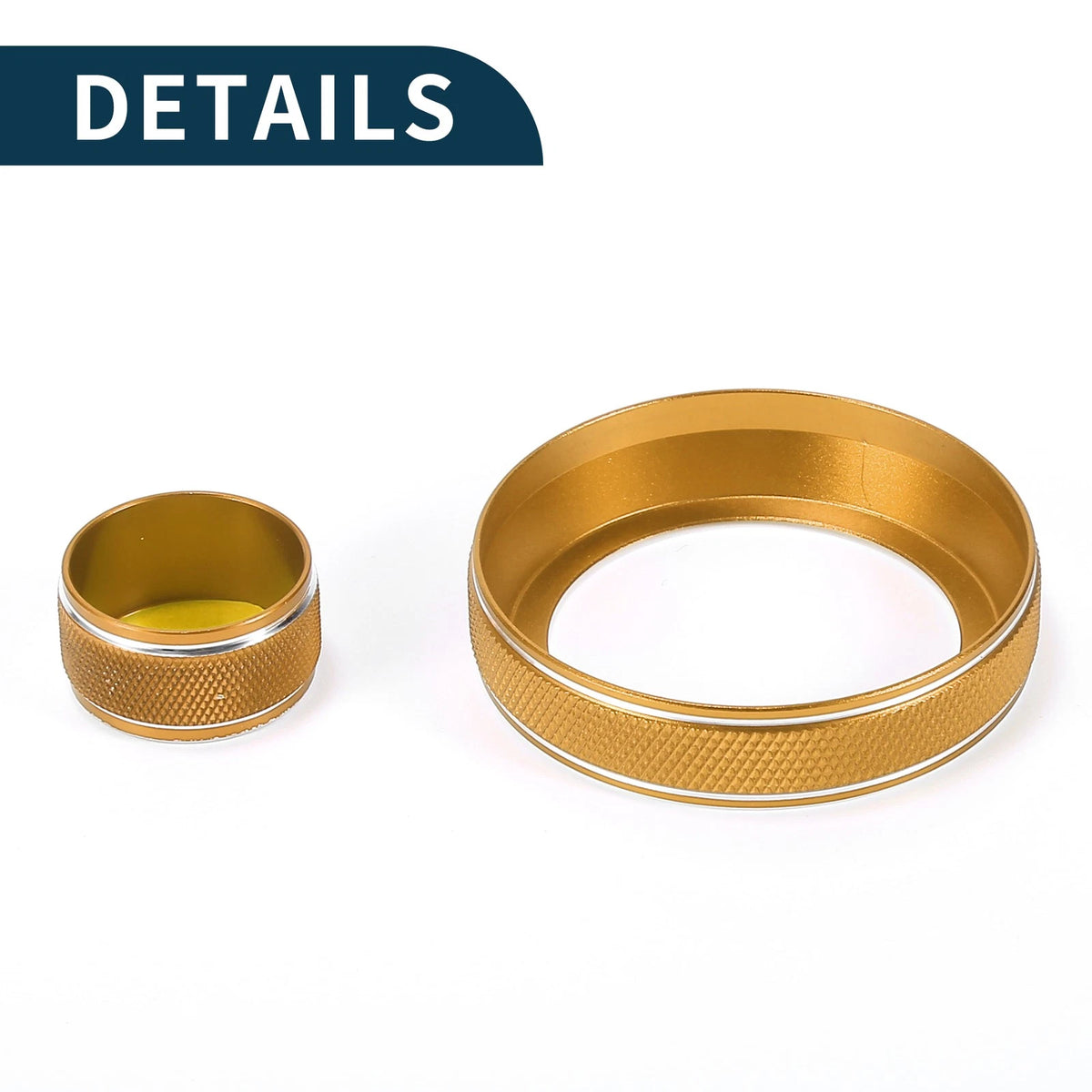 Media Knob Covers 4 x Gold Tone for Land Rover Range Rover Evoque (2012-2018)