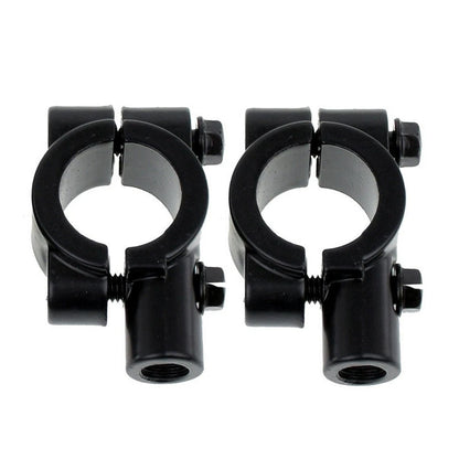 22MM M8 Handlebar Mirror Mount Holder Clamp for Motorcycle Black