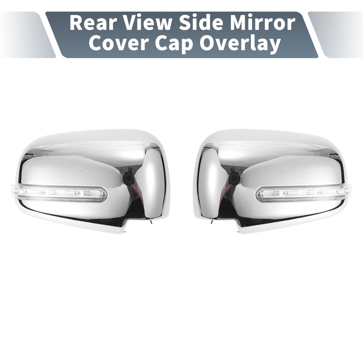 Chrome Plated Rearview Mirror Cover Overlay for Mitsubishi L200 (2006-2023)