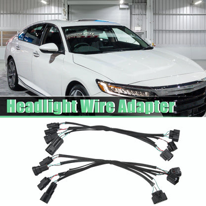 2 x Headlight Adapter Wires for Honda Accord Sedan Halogen to Touring LED (2016-2017)