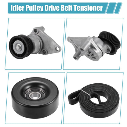 Drive Belt Tensioner Pulley Assembly for GMC Yukon Sierra