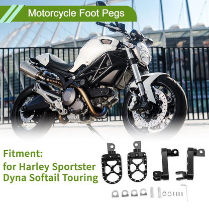Foot Pegs Motorcycle for Harley Sportster Dyna Softail Touring