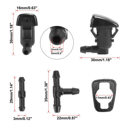 7pcs Windshield Wiper Fluid Squirter Nozzles for Ford Edge (2007-2014)