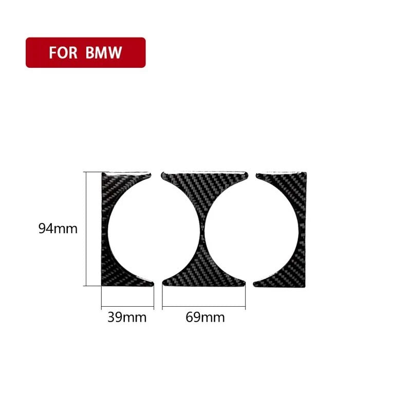 Carbon Fiber Interior Cup Holder Cover Trim fit For BMW 3 Series E46 1998-2005