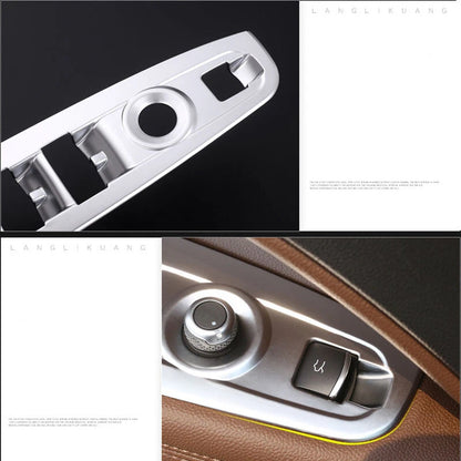 Window Switch Buttons Knob Cover Interior Trim For 17-18 Alfa Romeo Stelvio