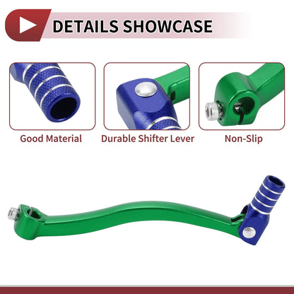 Folding Motorcycle Gear Shifter Lever for Kayo T6 Green Blue
