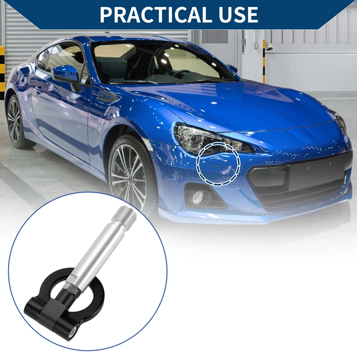 Tow Hook for Toyota Yaris (2020-2023) - 23cm Metal Towing Hook Ring