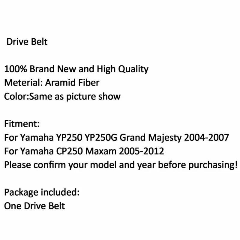 V-Belt Drive Belt for Yamaha YP250 YP250G Grand Majesty (2004-2007)