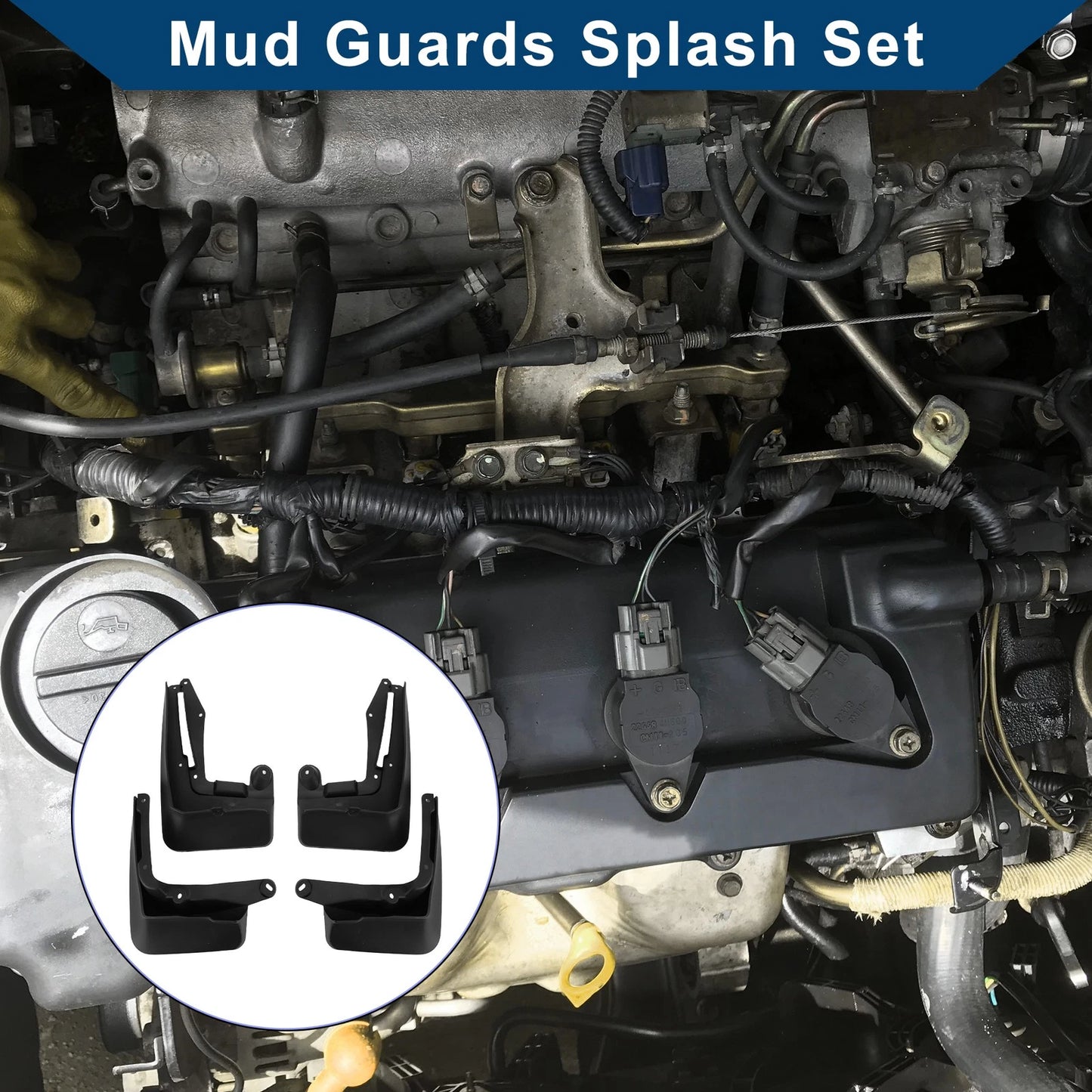 Mud Flaps Splash Guards 1 Set for BMW 5 Series G30 G38 (2017-2022)