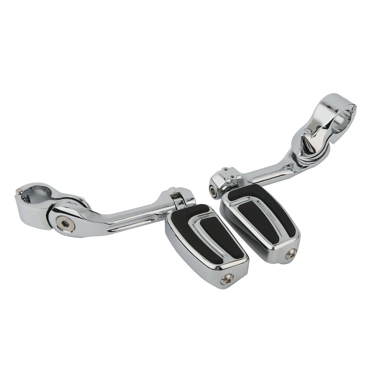 1-1/4" Long Angled Highway Bar Engine Guard Footpegs for Harley