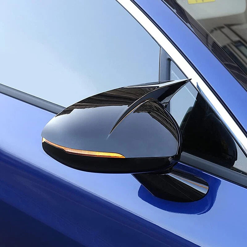 Glossy Black Rear View Wing Side Mirror Covers for KIA K5 (2020-2023)