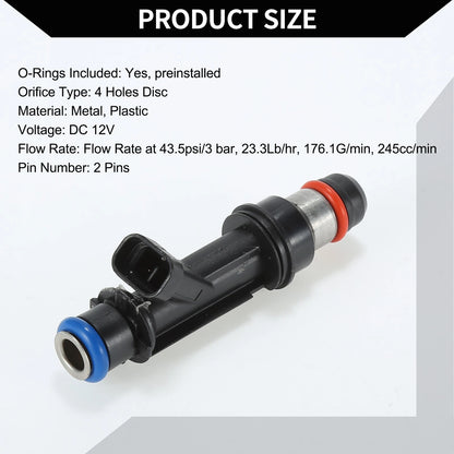 Fuel Injector for Chevrolet Trailblazer 4.2L Black 1 Pc (2002-2005)