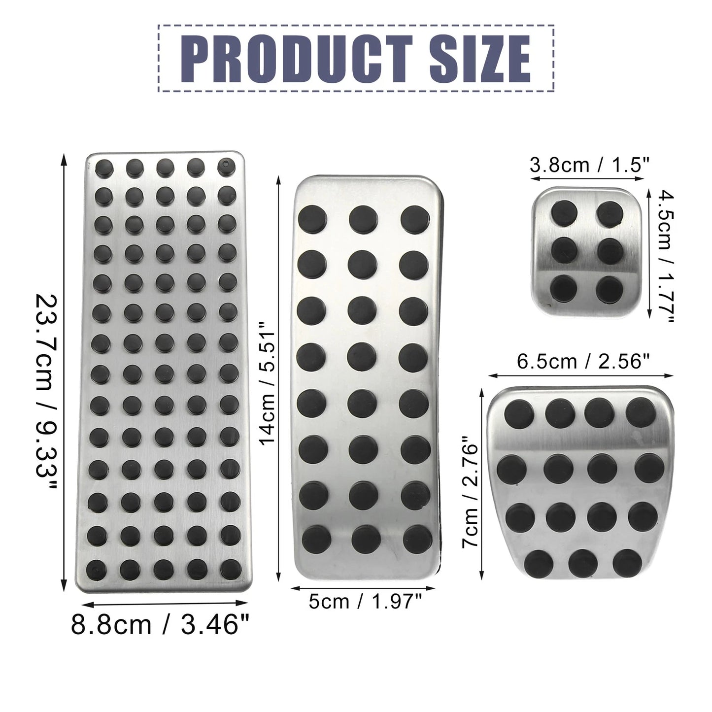 5 Pcs Accelerator & Brake Pedal Covers for Mercedes-Benz A B CLA GLA