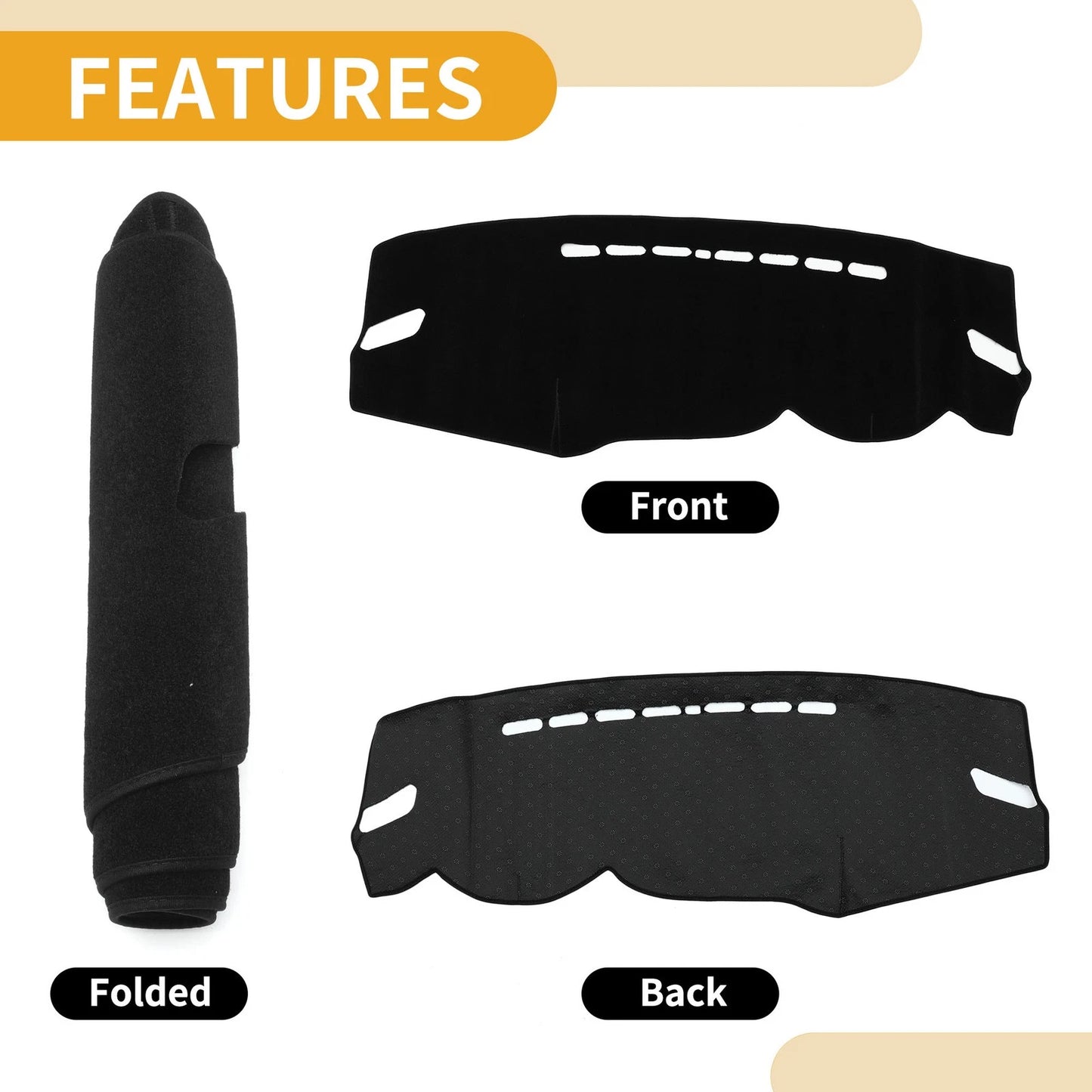 Dashboard Cover Black for Mitsubishi Outlander (2013-2018) 1 x Pc