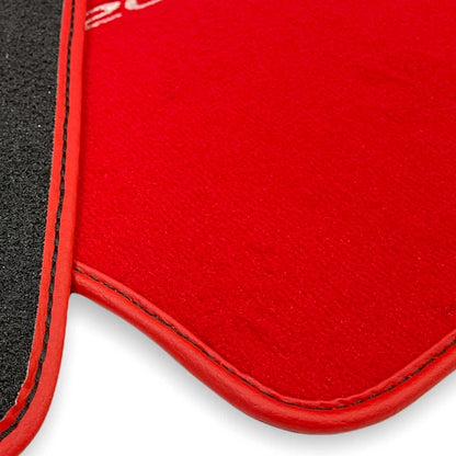 Red Tailored Floor Mats for Honda S2000 with White Logo (2000-2009)