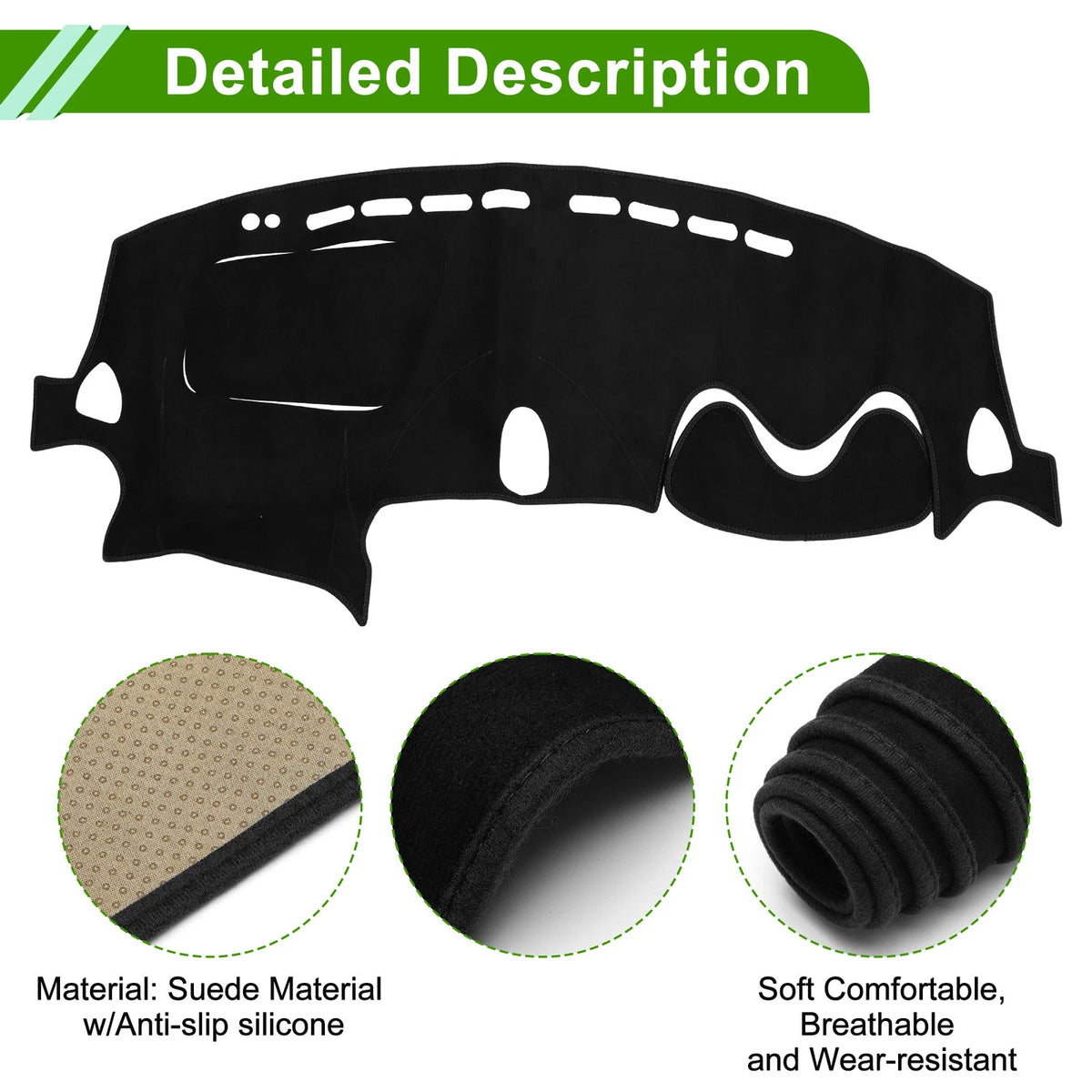 Dash Cover Mat for Nissan Juke F15 2011-2019 Sun Protector Black