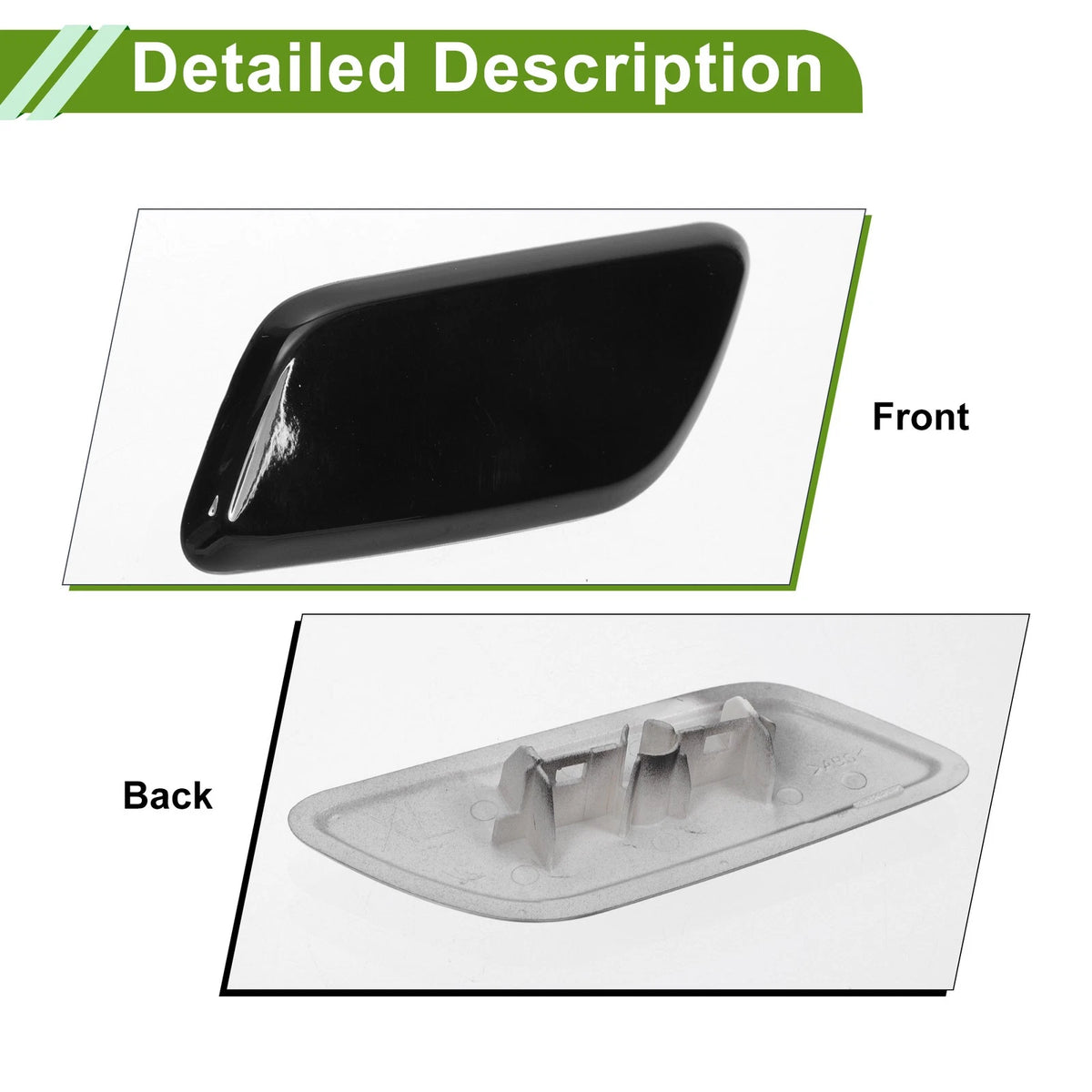 Front Left Washer Nozzle Cover for Toyota Land Cruiser (2013-2015) Black