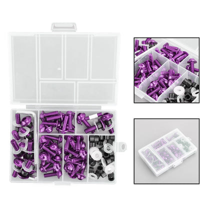 158 Piece Purple Aluminium Fairing Screw Trim Bolt Set