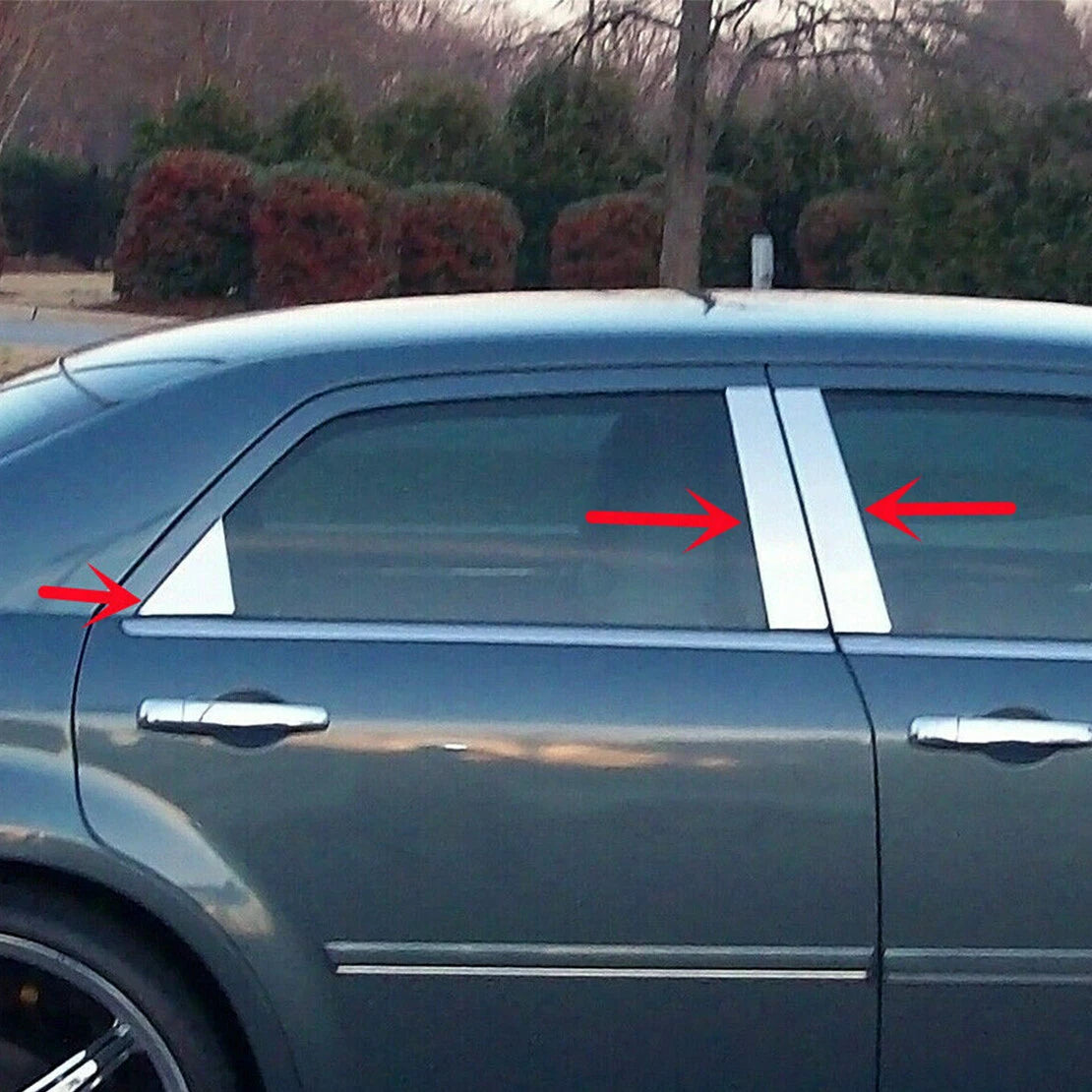 Exterior Door Pillar Post Trim Cover for Chrysler 300 300C (2005-2010)