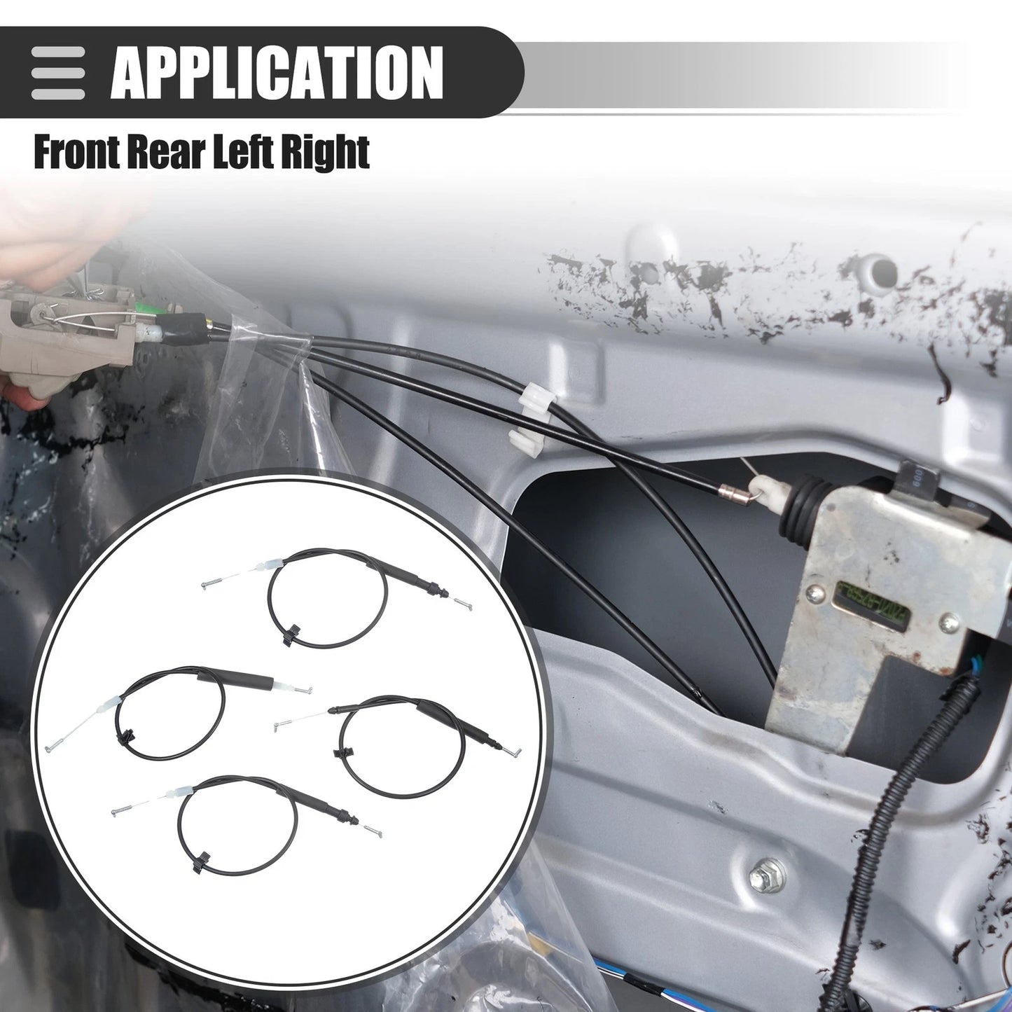 4pcs Front Inside Door Lock Cables for Honda Accord (2003-2007)