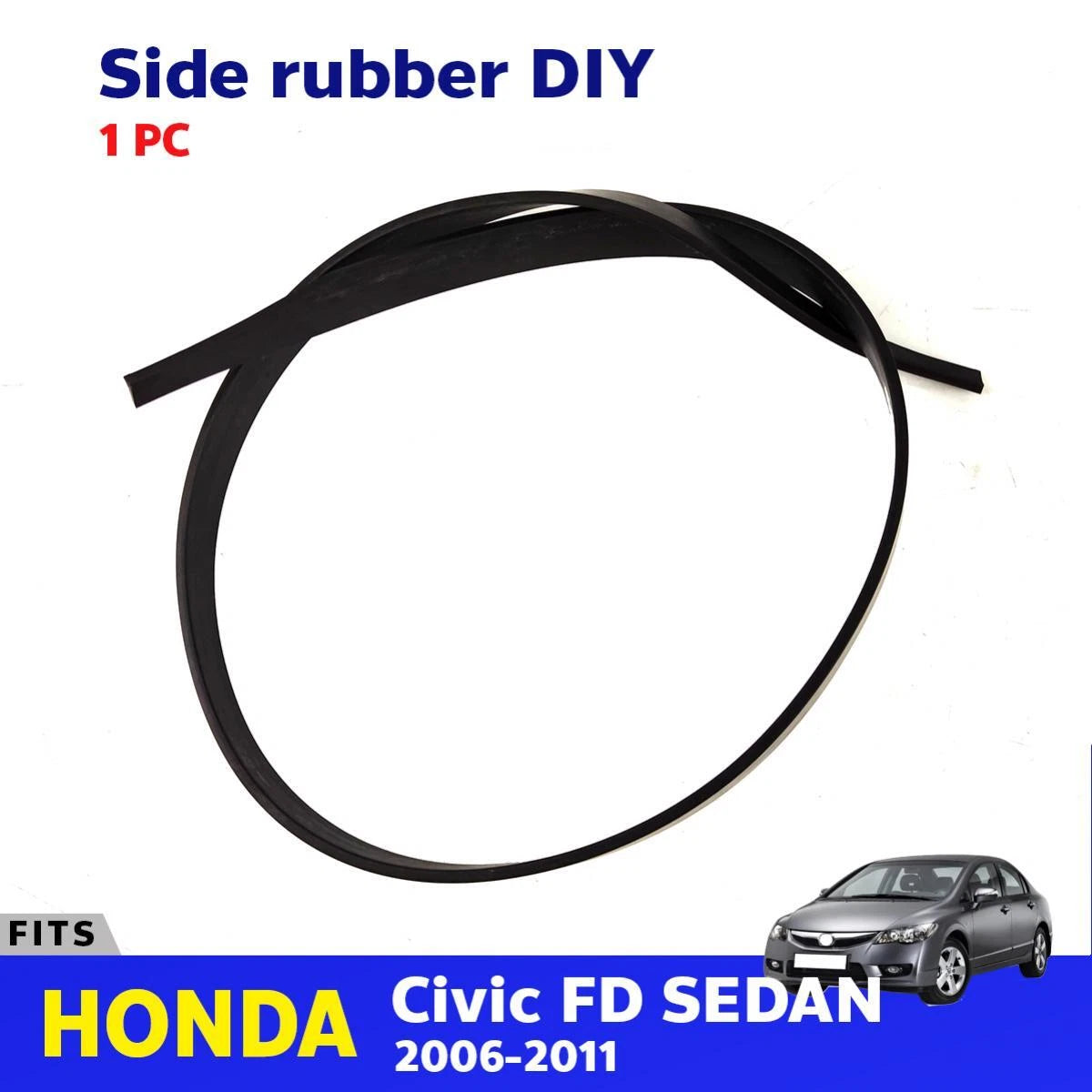 Windshield Rubber Seal Weatherstrip Side 1PC Fits Honda Civic FD SED 2006-11 D01