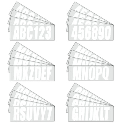 Boat Registration Decal Sticker Set A-Z & 0-9 White 3" for All Boats