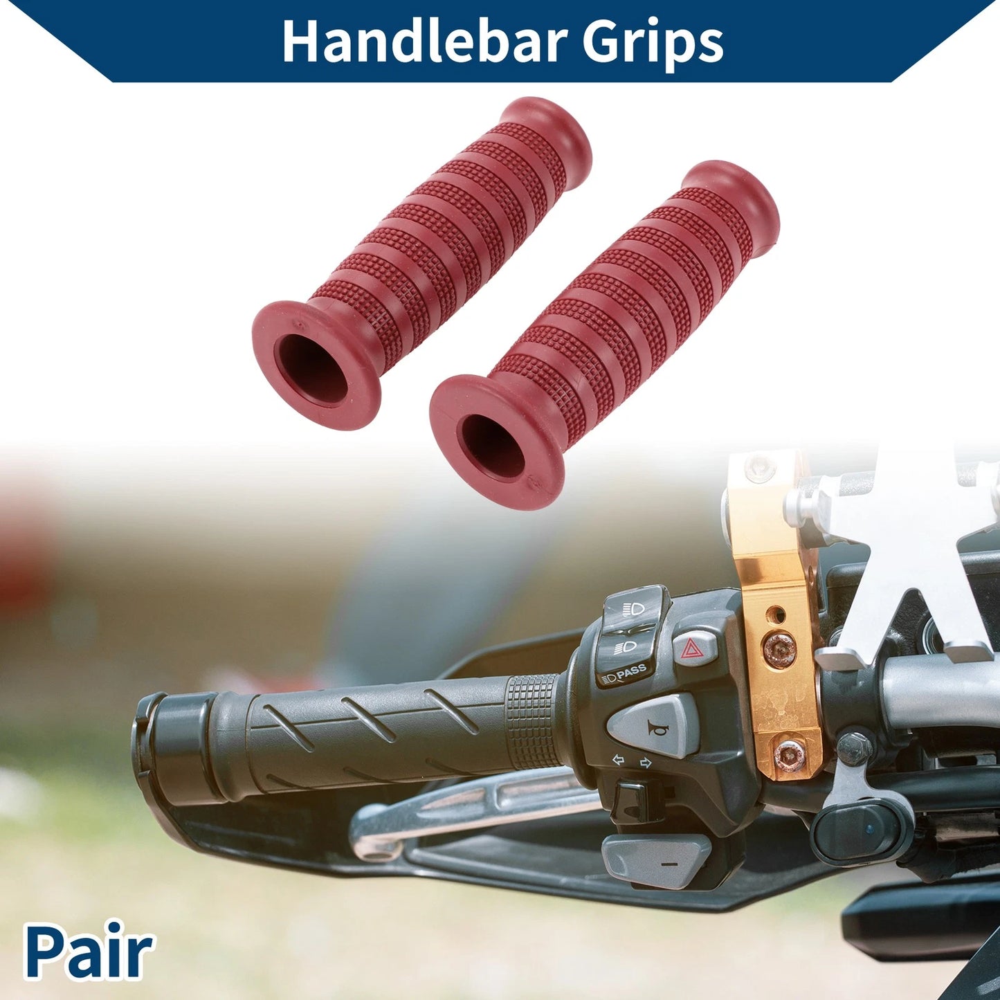 Hand Grips Cover / 7/8" 22mm / Motorcycle Handlebar Rubber