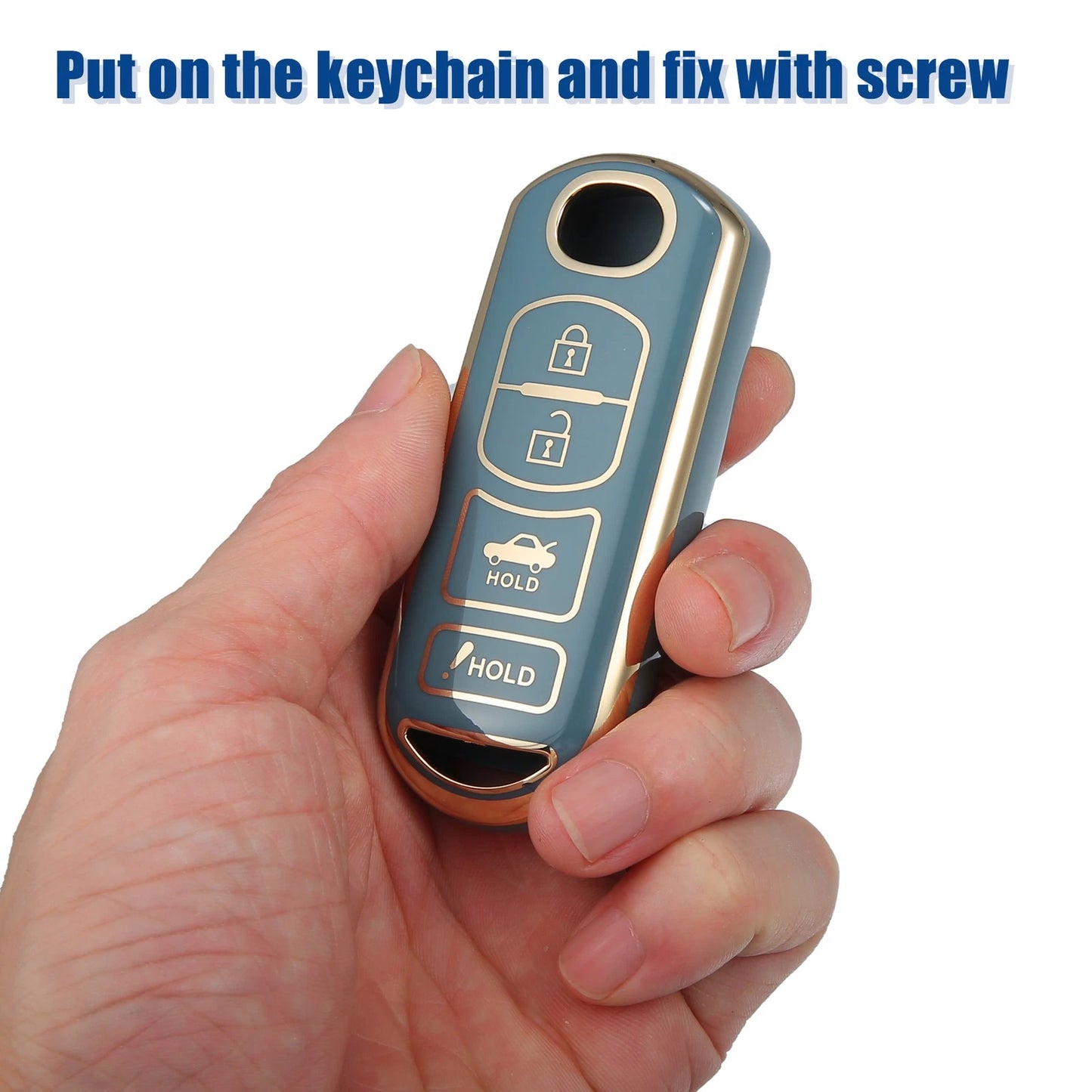 TPU 4 Button Key Fob Cover for Mazda 3 (2014)