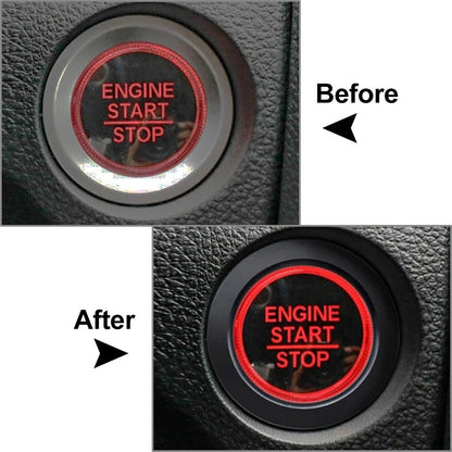 Engine Start Stop Button Ring Trim for Honda Civic 2016-2021 Red
