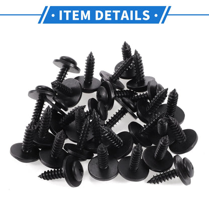 30 Pcs Fender Liner Splash Shield Bumper Cover Screws for Honda Accord (2006-2007)