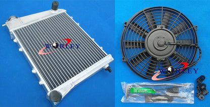 Aluminum Radiator + Fan for Austin Rover Mini Cooper Morris 1967-1991