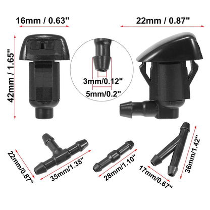 4pcs Front Windshield Washer Nozzle for Toyota Solara w/ 6-Connector
