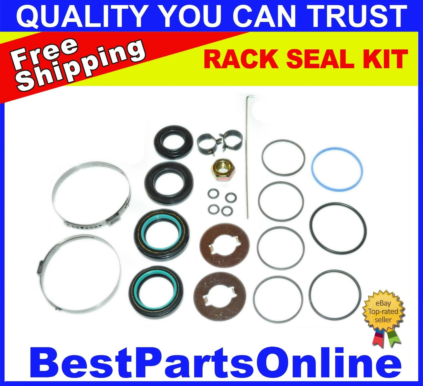 Power Steering Rack and Pinion Seal Kit 2WD for Mitsubishi Eclipse (1989–1990)