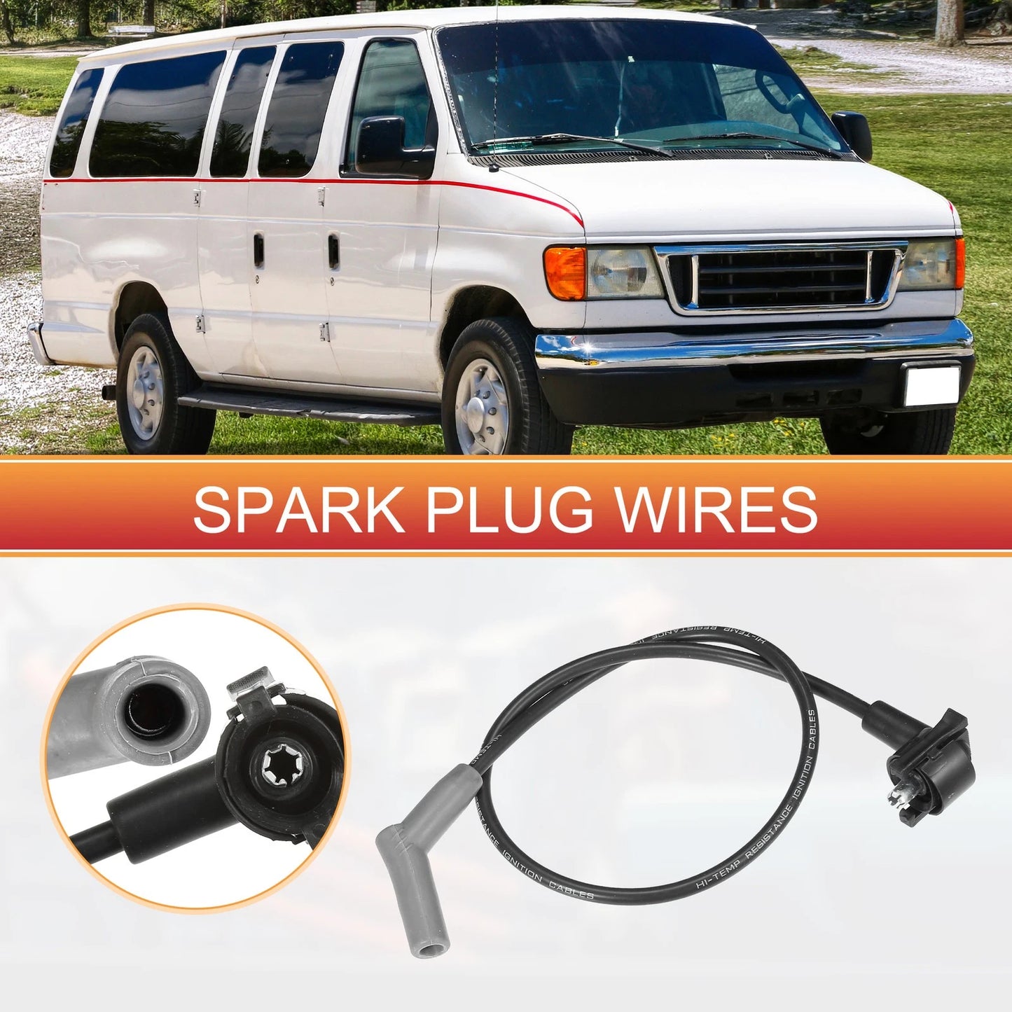 6 x Spark Plug Wire Ignition Coil Cables for Ford E-150 F-150 (1997-2000)