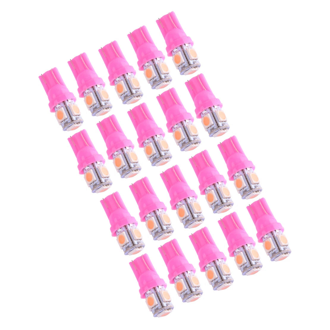 20Pc T10 194 Pink 5050 5SMD LED Light Bulbs for Instrument Panel & License