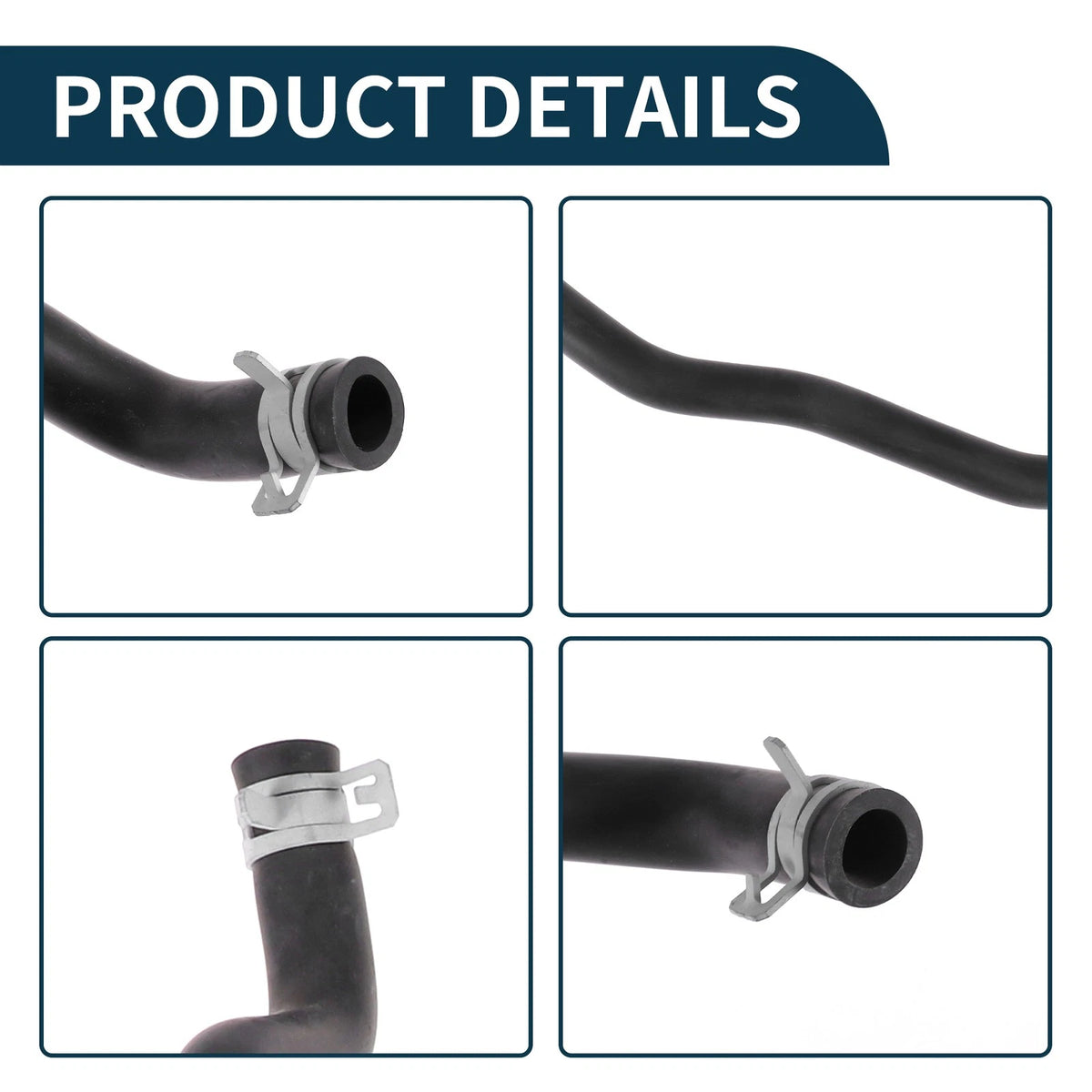 Radiator Hose Coolant Pipe for Volvo V40 (2015-2022) Rubber Black 1 Pcs