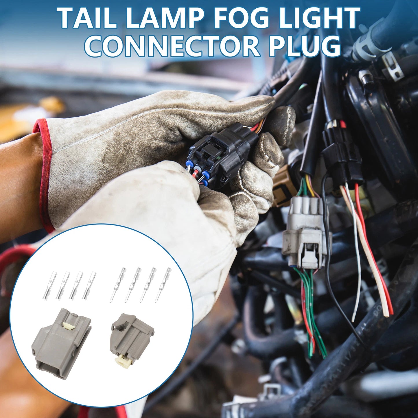 4 Pin Tail Lamp Fog Light Connector Plug for Ford Fusion Fiesta (2013-2020)