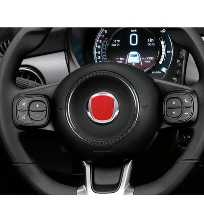 Dry Carbon Fiber Steering Wheel Center Trim Ring Fit for Fiat 500 2012-2019