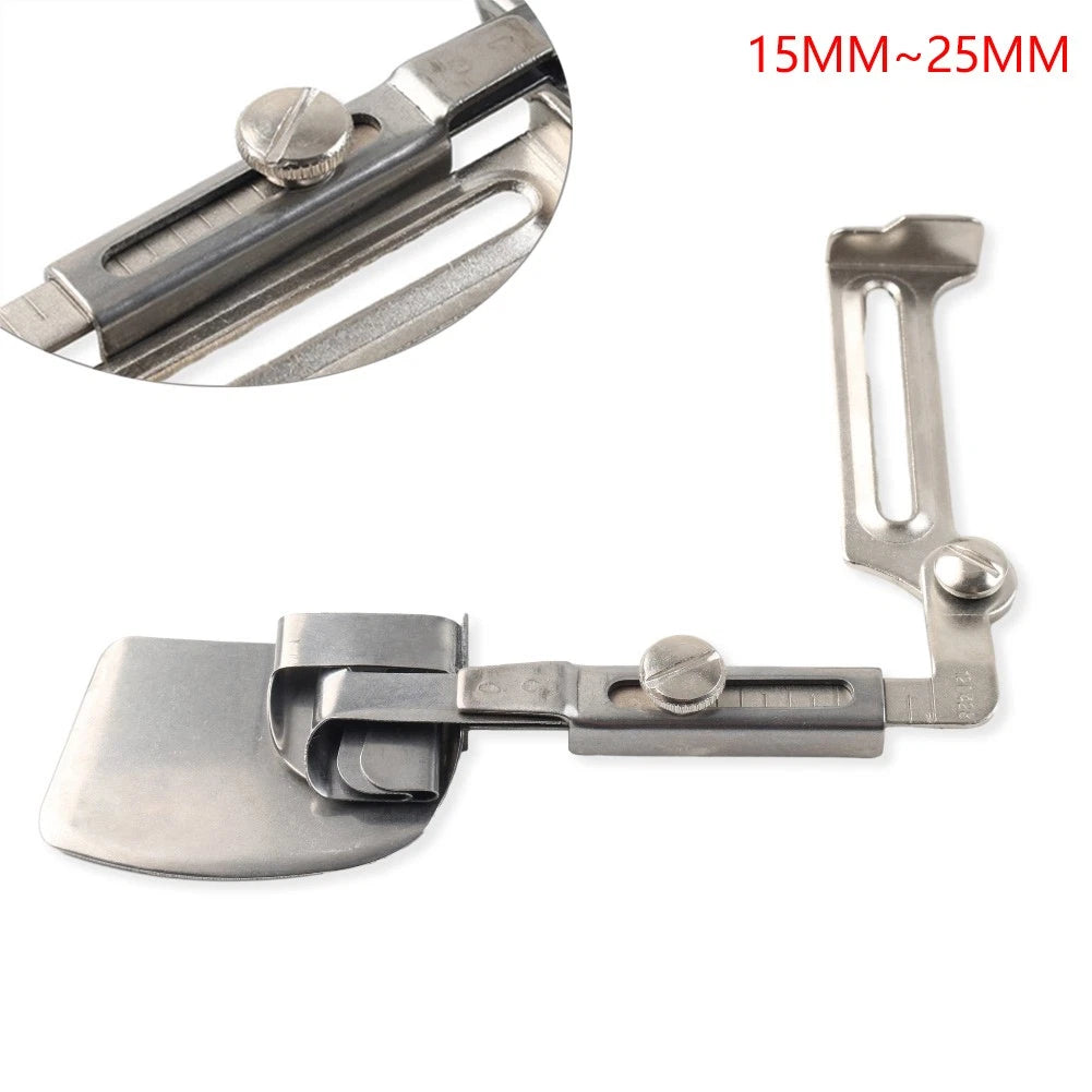 Adjustable End Size Double Fold Hemming Folder Attachment for Sewing Machines