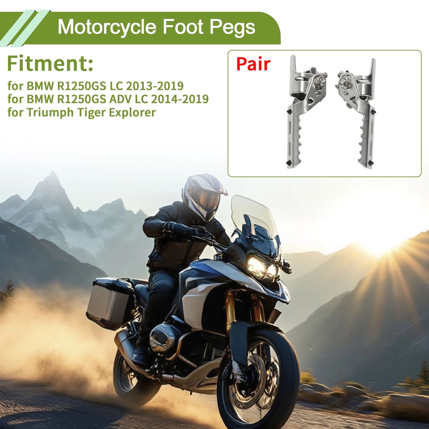 Foot Pegs 1 Pair for BMW R1250GS LC (2013-2019)