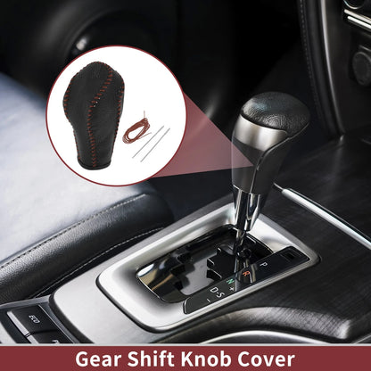 1 pc Gear Shift Knob Cover for G37 (2008-2013) Black Faux Leather