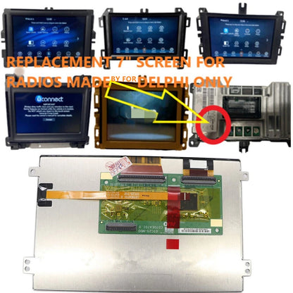 7" LCD Touch Screen Display for Delphi Uconnect Radio VP2 (2018-2022)
