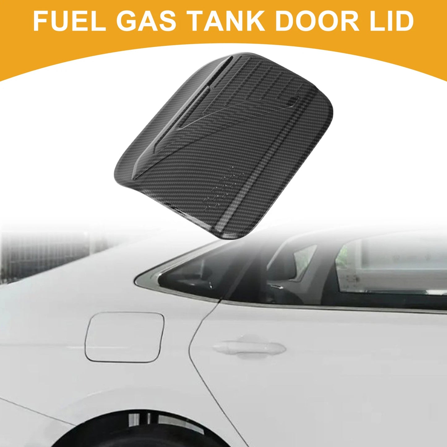 Fuel Tank Door Cap for Toyota Camry (2024-2025) Carbon Fiber Black
