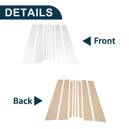 8 Pcs Chrome Silver Door Pillar Trim for Honda Ridgeline (2017-2023)